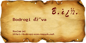 Bodrogi Éva névjegykártya